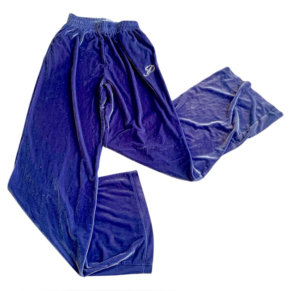 PINK Victoria’s Secret Purple-Blue Velour Lounge Pants XS X-Small